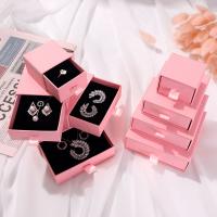 Κοσμήματα Gift Box, Χαρτί, διαφορετικό μέγεθος για την επιλογή, ροζ, Sold Με PC