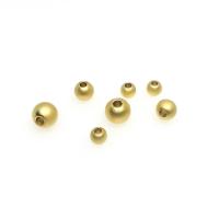 Brass Jewelry Beads, Round, matte gold color plated, DIY & different size for choice, 100PCs/Bag, Sold By Bag