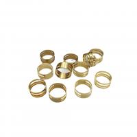 Messing Ring Bevindingen, plated, DIY & hol, 18.74x9mm, Verkocht door PC