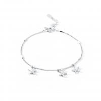 925 Sterling Silver Bracelet platinum color plated micro pave cubic zirconia & for woman Length Approx 7.87 Inch Sold By PC