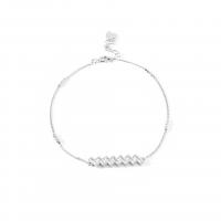 925 Sterling Silver Bracelet micro pave cubic zirconia & for woman silver color Length Approx 7.87 Inch Sold By PC