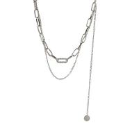 Tibetan Style Sweater Chain Necklace, with 1.97inch extender chain, silver color plated, fashion jewelry & for woman & with rhinestone, nickel, lead & cadmium free, Length:Approx 20.08 Inch, Sold By PC