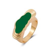 Zink Alloy Finger Ring, Rund, plated, mode smycken & för kvinna & emalj, fler färger för val, Storlek:7, Säljs av PC