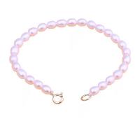 Freshwater Pearl Bracelet with Brass 14K gold plated Natural & fashion jewelry & for woman white 4-5mm Sold Per 17 cm Strand