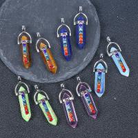 Gemstone Pendants Jewelry with Zinc Alloy Conical silver color plated Unisex & with rhinestone Sold By PC