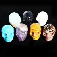 Fashion Decoration, Natural Stone, Skull, different materials for choice, more colors for choice, 19x25x21mm, Sold By PC