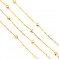 Brass Beading Chains 14K gold plated DIY nickel lead & cadmium free Sold By m