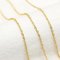 Brass Necklace Chain, Heart, 14K gold plated, DIY, nickel, lead & cadmium free, 1.50x1.90mm, Sold By m