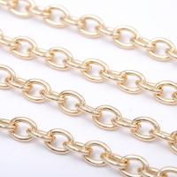Brass Oval Chain 14K gold plated DIY nickel lead & cadmium free 6mm Sold By m