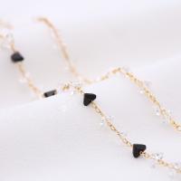 Brass Beading Chains with Cubic Zirconia 14K gold plated DIY nickel lead & cadmium free 3.50mm Sold By m