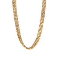 Brass Chain Necklace 304 Stainless Steel Vacuum Ion Plating Unisex Length Approx 46 cm Sold By PC