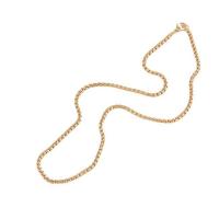 Cadena de collar de cobre amarillo, metal, chapado en oro de 14 K, unisexo & cadena de caja, libre de níquel, plomo & cadmio, 2.70mm, longitud:aproximado 43.5 cm, Vendido por UD
