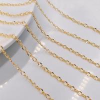 Messingkette Halskette, Messing, 14 K vergoldet, DIY & verschiedene Stile für Wahl, keine, frei von Nickel, Blei & Kadmium, verkauft von m