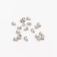 Brass Ear Nut Component, plated, DIY, more colors for choice, nickel, lead & cadmium free, 5x7mm, Approx 200PCs/Bag, Sold By Bag