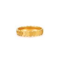 Anel de dedo de aço de partículas, Partículas de aço, 18K banhado a ouro, tamanho diferente para a escolha & para mulher, dourado, vendido por PC
