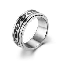 Stainless Steel Finger Ring 304 Stainless Steel fashion jewelry & Unisex original color 8mm Sold By PC
