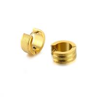 Stainless Steel Huggie Hoop Earring 316L Stainless Steel hand polished fashion jewelry & Unisex golden Sold By PC