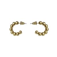 Brass Stud Earring, Round, 18K gold plated, fashion jewelry & for woman, golden, nickel, lead & cadmium free, 20mm, Sold By Pair