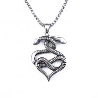 Titanium Steel Necklace Snake Vacuum Ion Plating fashion jewelry & for man original color Length Approx 23.6 Inch Sold By PC