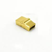 Stainless Steel Magnetic Clasp, 304 Stainless Steel, Vacuum Ion Plating, different size for choice, gold, 10/Lot, Sold By Lot