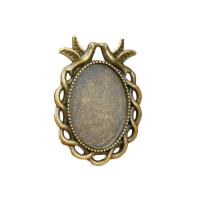 Zinc Alloy Pendant Cabochon Setting Bird antique bronze color plated DIY nickel lead & cadmium free  Sold By PC