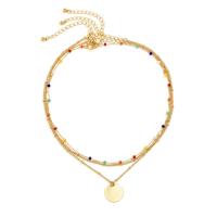 Multi Layer Necklace, Tibetan Style, with 2.7inch extender chain, plated, fashion jewelry & multilayer & for woman, more colors for choice, nickel, lead & cadmium free, Length:Approx 13.7 Inch, Sold By Set