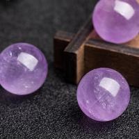 Naturlige ametyst perler, Runde, du kan DIY & ingen hul, lilla, 17mm, Solgt af PC