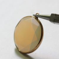 Agate Jewelry Pendants with Brass Flat Round gold color plated Unisex & faceted Sold By PC