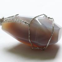 Agate Jewelry Pendants with Brass silver color plated Unisex Sold By PC