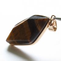 Gemstone Pendants Jewelry with Brass plated Unisex & faceted Sold By PC