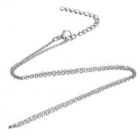 Stainless Steel Oval Chain 304 Stainless Steel with 1.97inch extender chain Vacuum Ion Plating fashion jewelry & for woman 1.50mm Sold By Bag