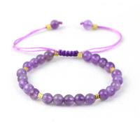 Gemstone Bracelet with Zinc Alloy Adjustable & for woman 6mm Sold Per Approx 6-10 Inch Strand