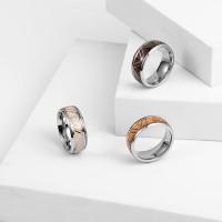 ステンレス鋼の指環, 304ステンレススチール, エポキシスティッカー, ファッションジュエリー & 異なるサイズの選択 & 男性用, 無色, 売り手 パソコン