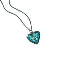 Luminated Necklace Zinc Alloy Heart platinum color plated fashion jewelry & for woman platinum color nickel lead & cadmium free Length 50 cm Sold By PC