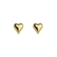 Brass Leverback Earring Heart plated fashion jewelry & for woman nickel lead & cadmium free 10mm Sold By Pair