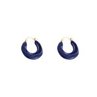 Messing Tropfen Ohrringe, 18K vergoldet, Modeschmuck & für Frau & Emaille, keine, frei von Nickel, Blei & Kadmium, 25mm, verkauft von Paar