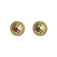 Messing Huggie Hoop Earring, Koepel, 18K verguld, mode sieraden & voor vrouw, gouden, nikkel, lood en cadmium vrij, 25mm, Verkocht door pair