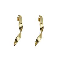 Brass Drop Earring 18K gold plated fashion jewelry & for woman golden nickel lead & cadmium free 80mm Sold By Pair