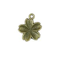 Zinc Alloy Flower Pendants plated DIY nickel lead & cadmium free 17mm Sold By PC