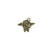 Zinc Alloy Flower Pendants Rose antique bronze color plated DIY & double-sided nickel lead & cadmium free Sold By PC