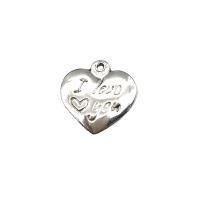 Stainless Steel Heart Pendants, 304 Stainless Steel, polished, DIY, original color, 18x16x3.50mm, 50PCs/Lot, Sold By Lot