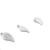 Stainless Steel Pendants 304 Stainless Steel Wing Shape Vacuum Ion Plating DIY Sold By Lot