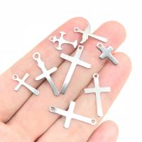 Stainless Steel Cross Pendants, 304 Stainless Steel, polished, DIY & different styles for choice, original color, 50PCs/Lot, Sold By Lot