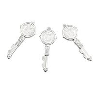 Stainless Steel Pendants 304 Stainless Steel Key polished DIY original color Sold By Lot