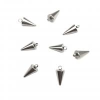 Stainless Steel Pendants 304 Stainless Steel Conical polished DIY original color Sold By Lot