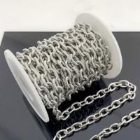 Stainless Steel Oval Chain 304 Stainless Steel polished DIY original color 6.80mm Sold By Lot