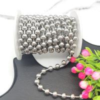 Stainless Steel Ball Chain 304 Stainless Steel polished DIY original color Sold By Lot
