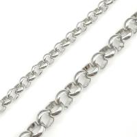 Inox Rolo lanac, 304 nehrđajućeg čelika, uglađen, možete DIY & različite veličine za izbor, izvorna boja, 5m/Lot, Prodano By Lot