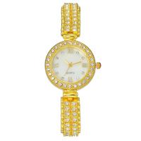 Women Wrist Watch Zinc Alloy with Glass Chinese watch movement nickel lead & cadmium free waterproofless & for woman & with rhinestone plated Round Sold By PC