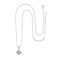 Cubic Zircon Micro Pave Brass Necklace, with 2 extender chain, plated, for woman & with cubic zirconia, more colors for choice, nickel, lead & cadmium free, 12.50x18mm, Length:15.7 Inch, Sold By PC